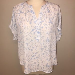 Floral Blue Blouse